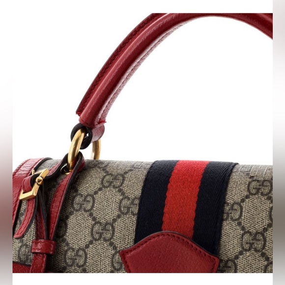 Gucci Queen Margaret Top Handle Bag GG Coated
Canvas Small Brown - Picture 5 of 6